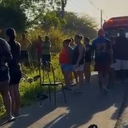 O ciclista não resistiu aos ferimentos e morreu ainda no local do acidente. - Foto: Reprodução