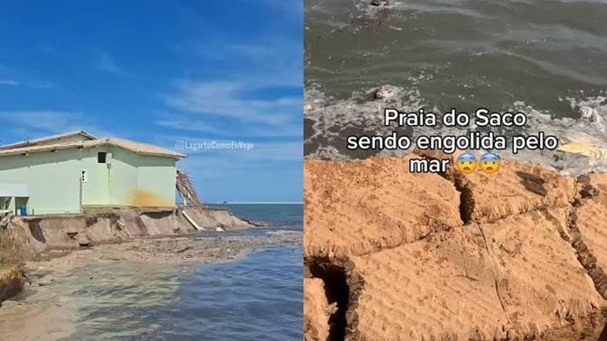 Vídeo: avanço do mar destrói casa na Praia do Saco, em Sergipe\u003B veja o que se sabe