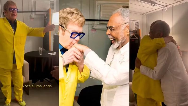 Elton John exalta Gilberto Gil: 'Você é uma lenda e um homem brilhante'