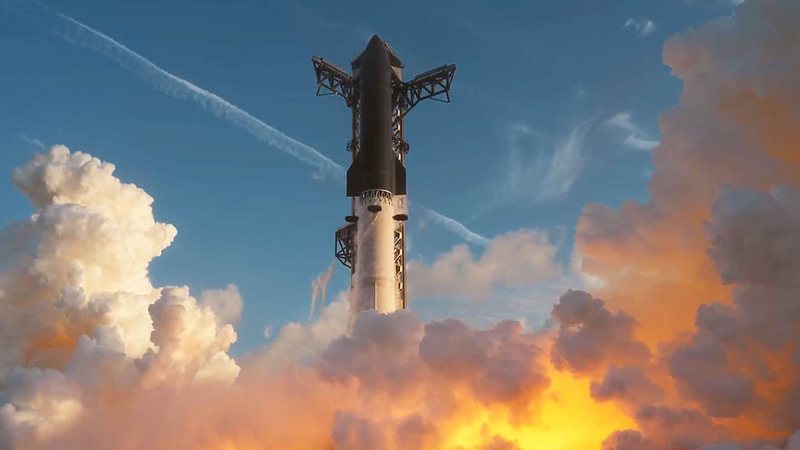 Megafoguete Starship, da SpaceX, faz primeiro voo orbital e lança satélites