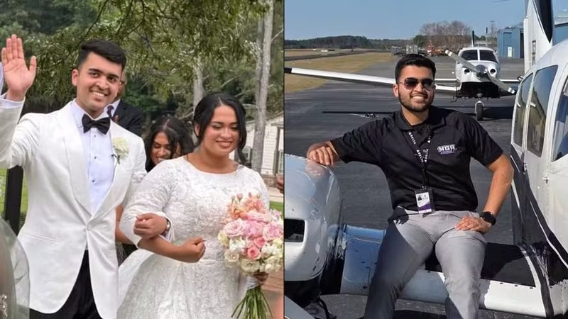 Noiva fica presa ao lado do marido morto por quase 6h após queda de helicóptero