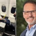 Imagem Passageiro preso a assento com fita adesiva e abraçadeiras durante caos a bordo de avião revela o que bebeu