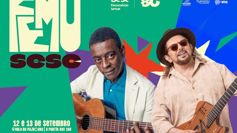 Sesc Alagoas celebra 80 anos da instituição com quatro dias de música e cultura em Maceió