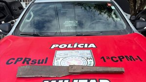 Homem foi preso suspeito de ameaçar mulher com facão após ser rejeitado - Foto: Cortesia/PM