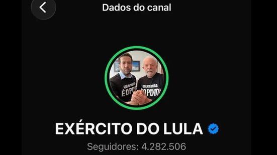 Campanha do PT registra 'Exército do Lula' no TSE, e Kassio libera canal - Reprodução
