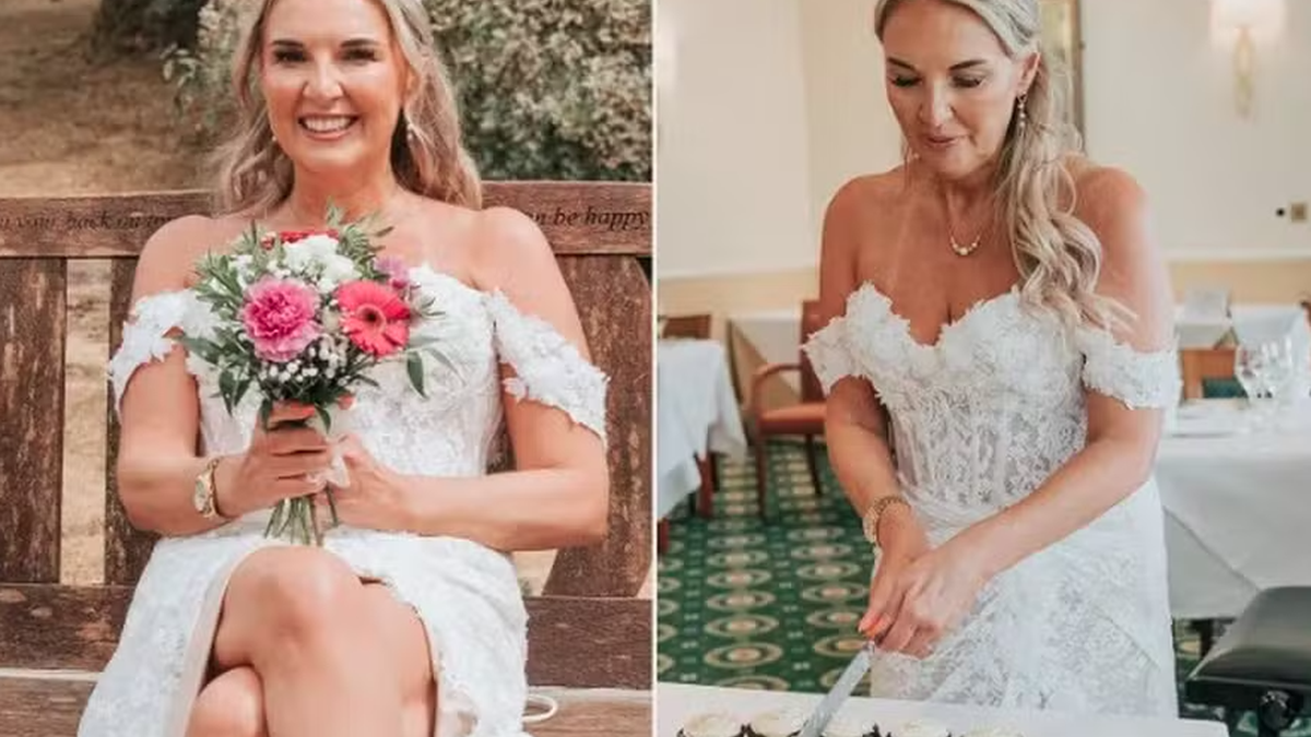 Mulher com câncer incurável se casa sozinha para \u0027realizar grande sonho\u0027