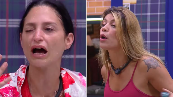 Fran Almeida se irrita com Ariela Carasso e joga água na rival: ‘É bom acordar pra vida\u0027