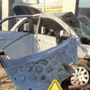 Com o impacto, o condutor ficou preso às ferragens - Foto: Reprodução