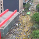 Em ato na Paulista, Flávio diz que vai 'esfregar crimes de Lula' em debate - Foto: Reprodução/Youtube