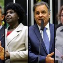 Sérgio Brito (PSD-BA), Benedita da Silva (PT-RJ), Aécio Neves (PSDB-MG) e Lídice da Mata (PSB-BA) - - Foto: Agência Câmara