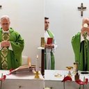 Em imagem divulgada pelo Vaticano, o papa Leão XIV reza missa dentro do hospital Gemelli, em 16 de outubro de 2026 - Divulgação / Vaticano