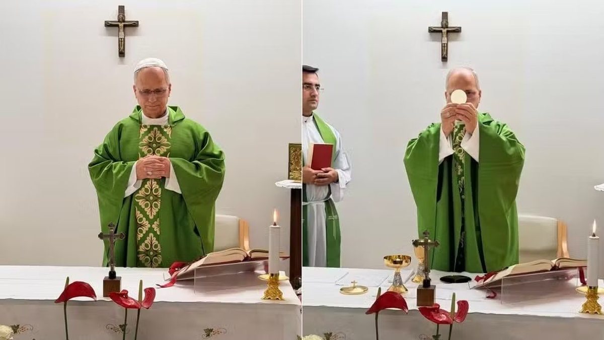 Vaticano divulga primeiras fotos do papa Leão XIV após cirurgia para retirada de câncer