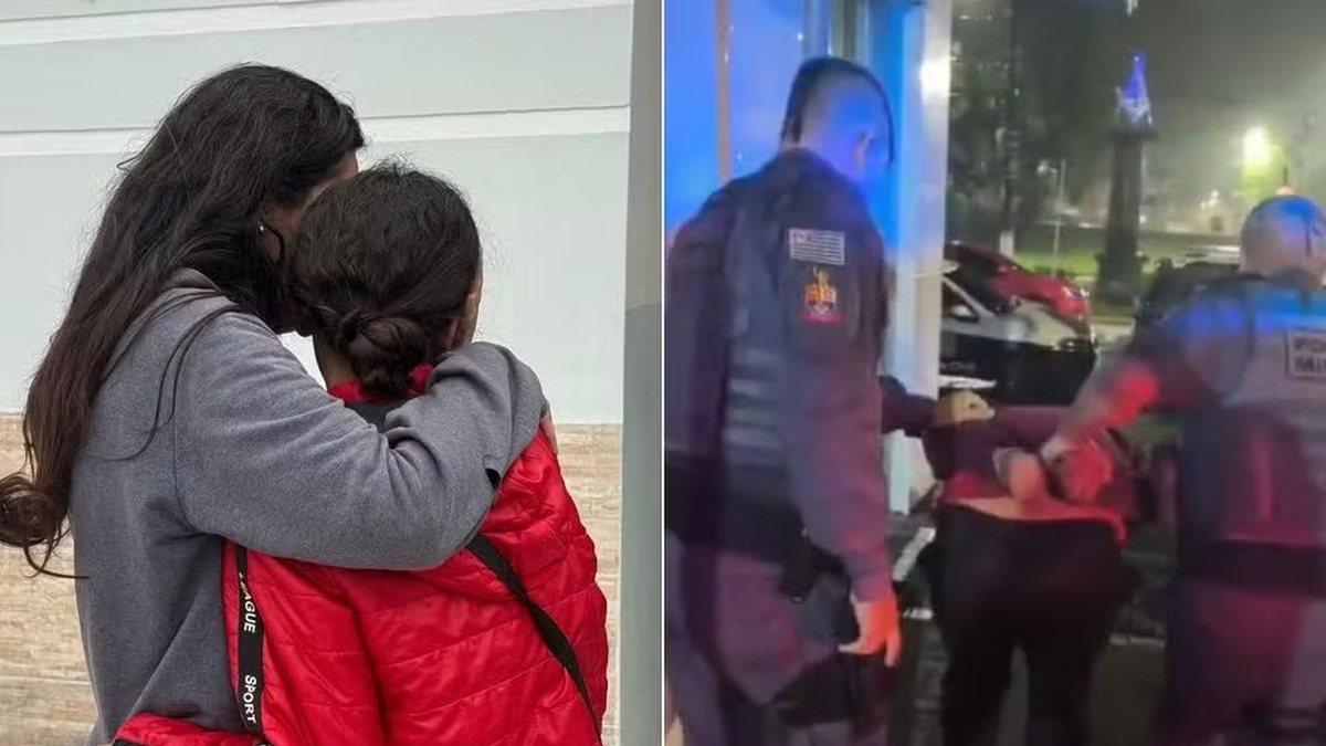 Menina sequestrada pelo pai pisca para PM e é resgatada\u003B mãe agradece policial: \u0022Um anjo na minha vida\u0022