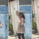 Mãe ameaçou conselheiro tutelar com faca no momento em que era notificada por suspeita de cárcere privado no Santos Dumont - Reprodução / TV Pajuçara