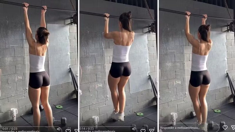 Mel Maia impressiona ao mostrar treino na barra fixa: 'A saga continua'Reprodução / Instagram