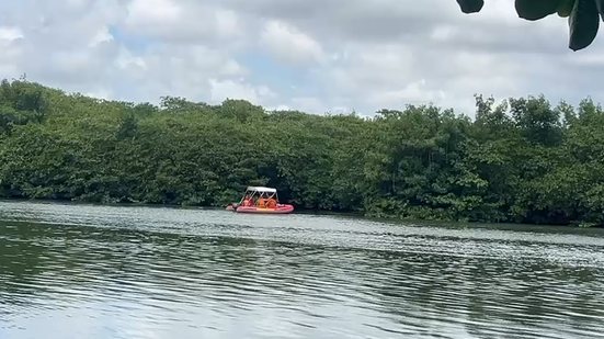 Polícia realiza buscas por quatro desaparecidos na Lagoa Mundaú - Reprodução / PCAL