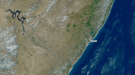 Imagem de satélite disponibilizada neste sábado, 31 - Reprodução / cptec / inpe.br