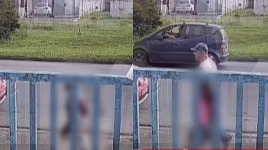 Primo correndo para pedir ajuda, enquanto prima é levada por homem de 54 anos - Reprodução