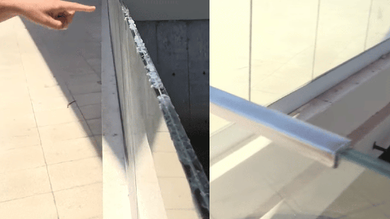 Peças de parapeitos de vidro são furtadas no parque linear do Salgadinho