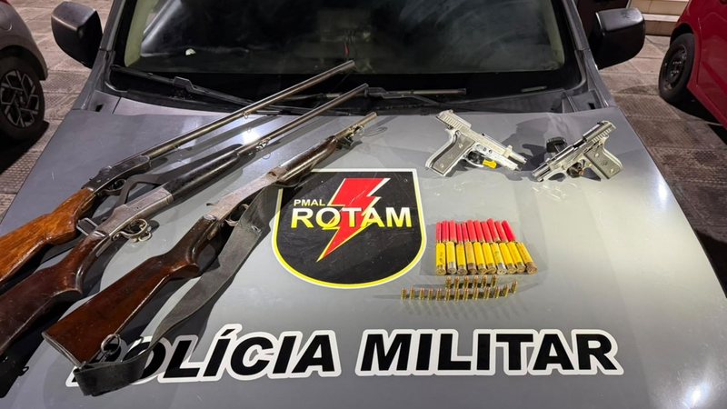 Rotam prende homem e apreende cinco armas de fogo em Anadia