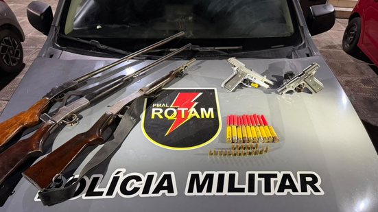 Rotam prende homem e apreende cinco armas de fogo em Anadia - Divulgação / SSP-AL