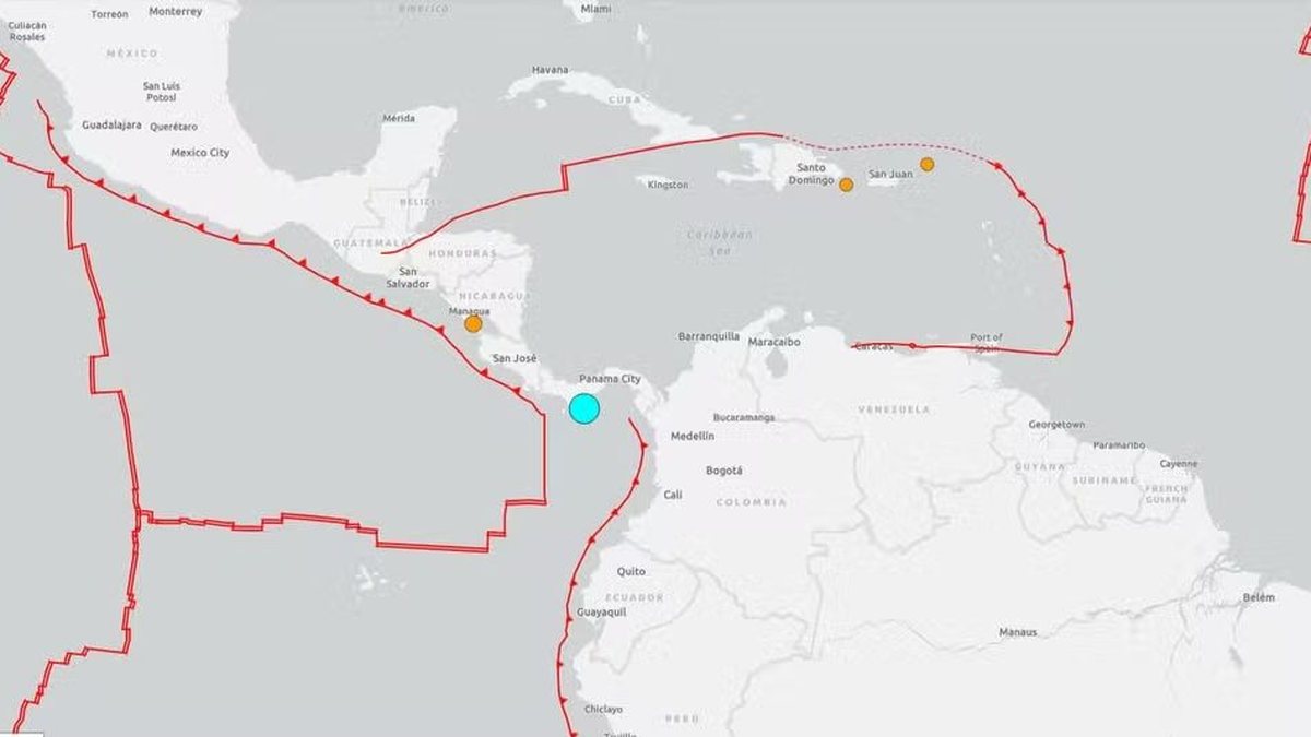 Terremoto de magnitude 7,6 atinge o Panamá, e alerta por tsunami é ativado