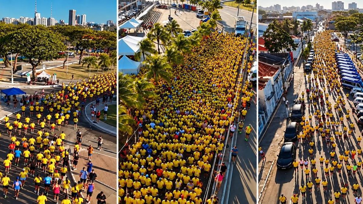 Multidão toma a orla de Maceió durante o 9º Circuito Permanente Run