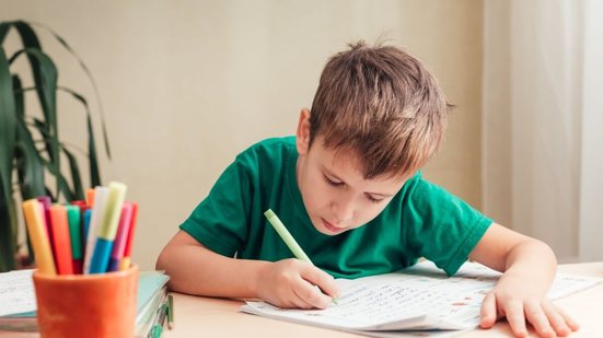 A escrita à mão estimula áreas importantes do cérebro e contribui para o desenvolvimento das crianças (Imagem: OlgaKhorkova | Shutterstock)