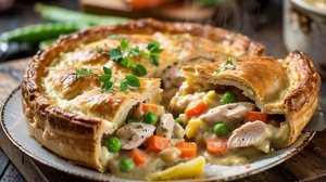 Empadão de frango com legumes (Imagem: Food is Love | Shutterstock)