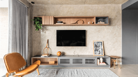 A decoração monocromática revela o poder das cores (Projeto: BMA Studio | Imagem: Guilherme Pucci)