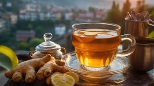 Chá verde detox com gengibre e limão-siciliano (Imagem: Creative World Design | Shutterstock)