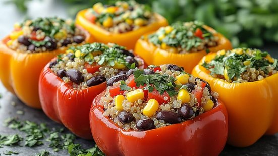 Pimentão recheado com quinoa (Imagem: Anggalih Prasetya | Shutterstock)