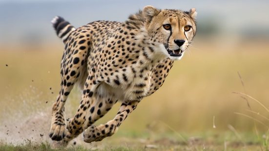 Guepardos são felinos selvagens famosos por atingirem velocidades extraordinárias (Imagem: AB Photo Master | Shutterstock)