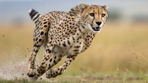 Guepardos são felinos selvagens famosos por atingirem velocidades extraordinárias (Imagem: AB Photo Master | Shutterstock)