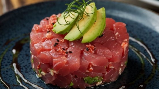 O atum é um alimento rico em nutrientes importantes para a saúde (Imagem: Foodgraphy39 | Shutterstock)