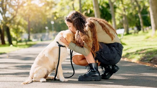 Observar os sinais do cachorro durante os passeios é importante, pois a resistência pode indicar desde fatores emocionais até desconfortos físicos (Imagem: PeopleImages | Shutterstock)
