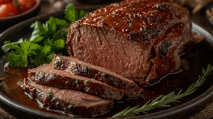 Filé-mignon assado ao molho de vinho (Imagem: MisikPuspajati | Shutterstock)