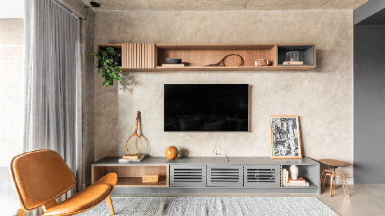 A decoração monocromática oferece inúmeras possibilidades para compor os ambientes (Imagem: Guilherme Pucci | Projeto BMA Studio)