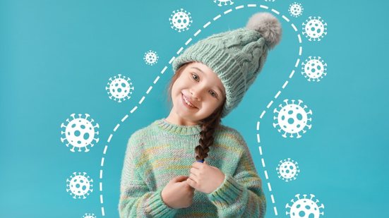 Crianças estão entre os grupos mais vulneráveis às infecções respiratórias no frio (Imagem: Pixel-Shot | Shutterstock)