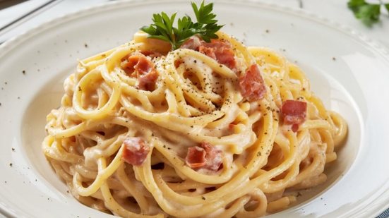 Espaguete à carbonara (Imagem: Food Arena | Shutterstock)