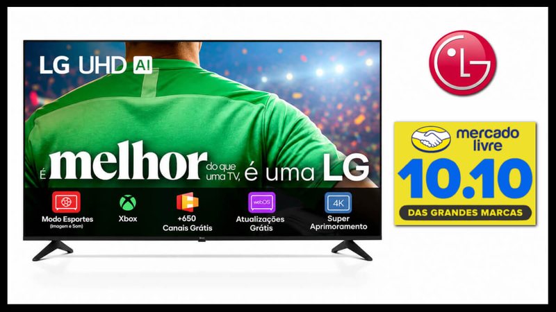 Esquenta 10.10 Mercado Livre: smart TV UHD da LG com 55% de desconto