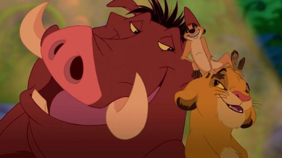 “Hakuna Matata” ajudou a eternizar personagens queridos como Timão e Pumba (Imagem: Reprodução digital | Walt Disney Studios Motion Pictures)