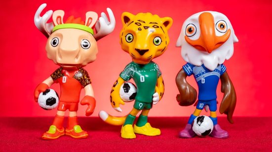 Três animais emblemáticos foram escolhidos para representar as nações-sede da Copa do Mundo 2026 (Imagem: Freer | Shutterstock)