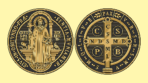 A medalha de São Bento pode ser utilizada em rituais de proteção (Imagem: Luis Fraga | Shutterstock)