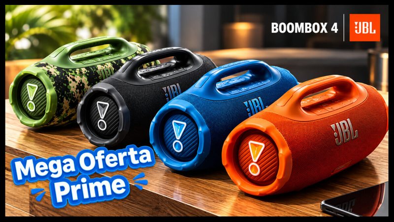 Mega Oferta Amazon Prime: caixa Boombox 4 da JBL com descontos de até 41%
