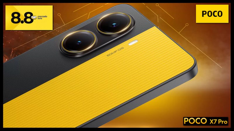 Ofertas 8.8 Mercado Livre: até 62% de desconto no smartphone POCO X7 Pro