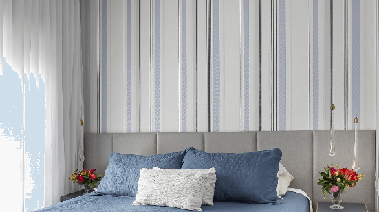 O papel de parede ajuda a renovar os ambientes  (Projeto: Cristiane Schiavoni | Imagem: Carlos Piratininga)