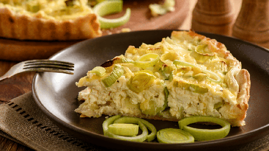 Quiche de tofu com alho-poró (Imagem: Cesarz | Shutterstock)