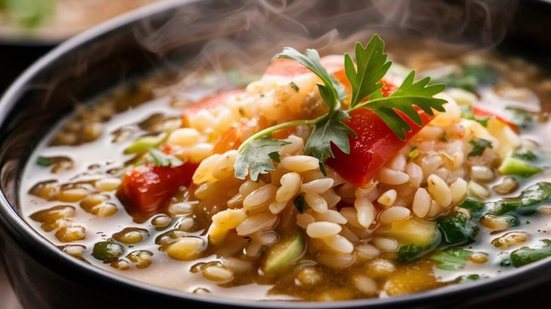 Sopa de cevada com legumes (Imagem: Food magic | Shutterstock)