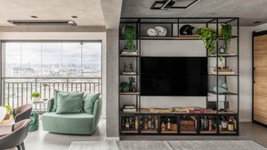 O cimento queimado e o concreto aparente conferem elegância e personalidade aos ambientes (Projeto: BMA Studio | Imagem: Guilherme Pucci)